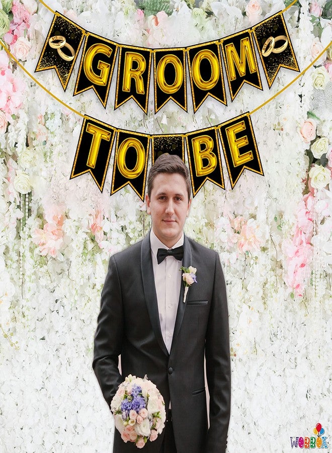 ووبوكس لافتة ووبوكس لحفلة توديع العزوبية، زينة لحفلة توديع العزوبية، لافتة لحفلة توديع العزوبية للعروس والعريس، زينة لحفلة توديع العزوبية - "العريس المنتظر" ذهبي - Image 5